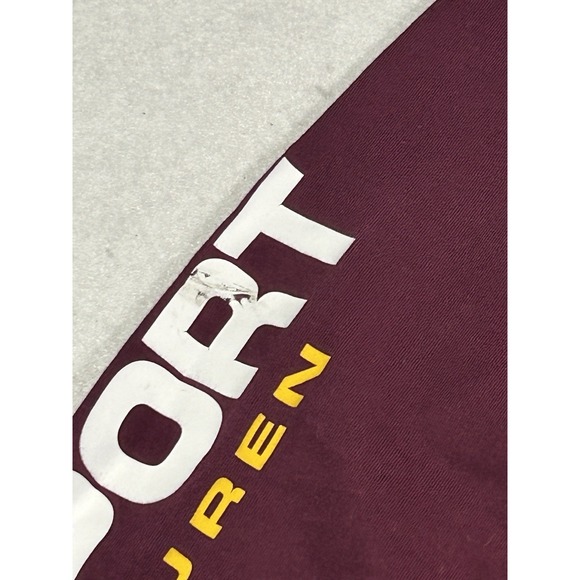 Polo Ralph Lauren Polo Sport Long Sleeve Shirt Men's Large Classic Fit Maroon - Picture 3 of 9